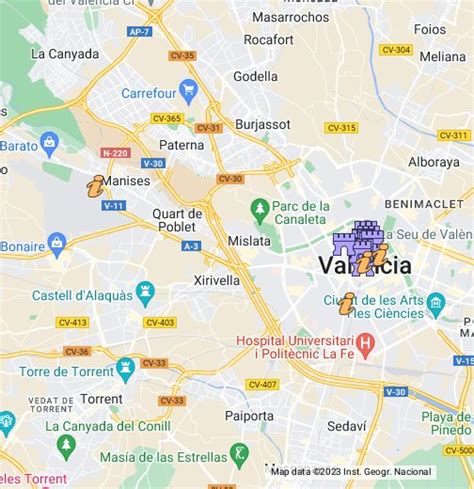 valencia google maps|walking map of valencia.